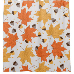 autumn pattern vintage seamless pattern shower curtain