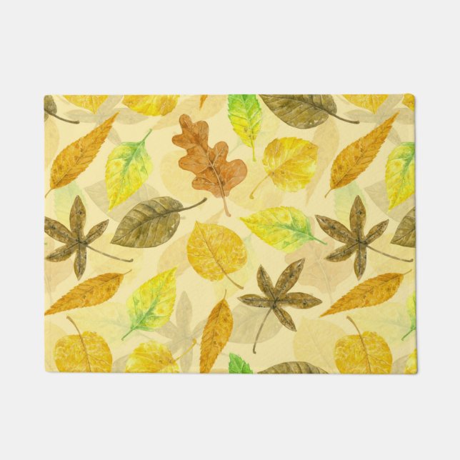 Autumn pattern watercolor 2 doormat (Front)