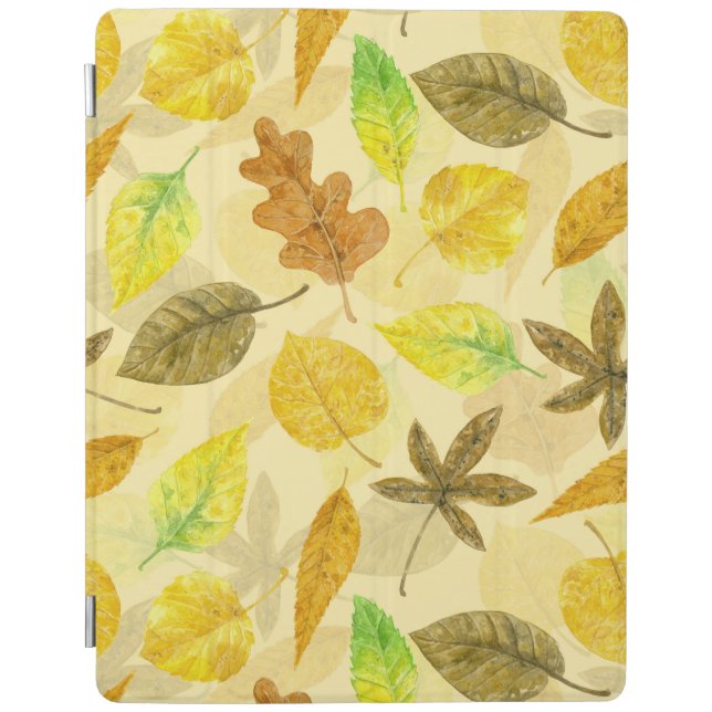 Autumn pattern watercolor 2 iPad smart cover (Front)