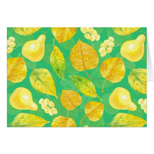 Autumn pattern watercolor cards (Front Horizontal)