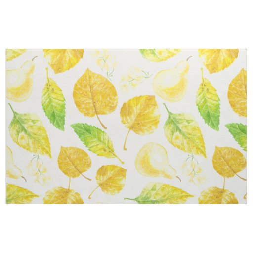 Autumn pattern watercolor fabric