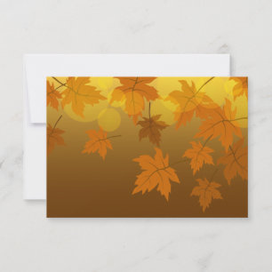 Autumn pattern with falling maple leaves and bokeh