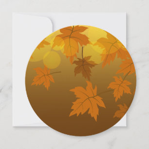 Autumn pattern with falling maple leaves and bokeh