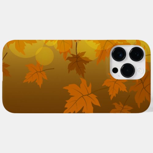 Autumn pattern with falling maple leaves and bokeh Case_Mate iPhone 14 pro max case