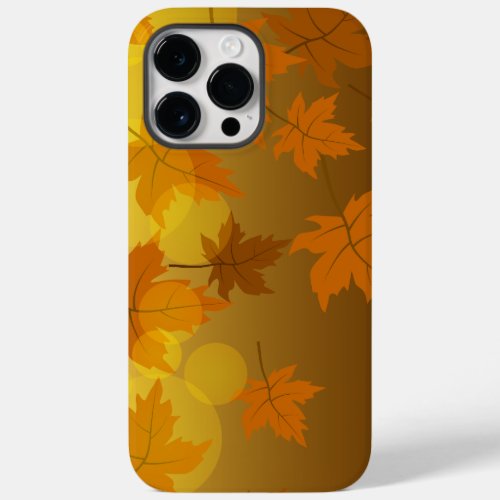 Autumn pattern with falling maple leaves and bokeh Case_Mate iPhone 14 pro max case