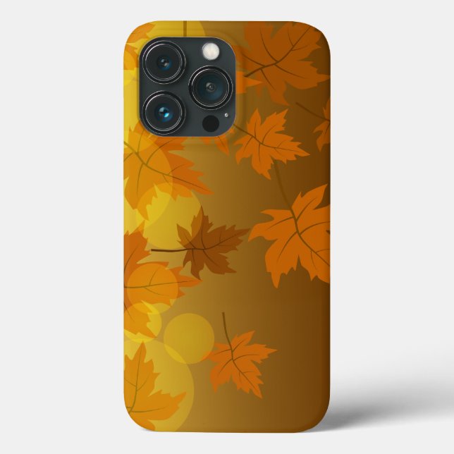 Autumn pattern with falling maple leaves and bokeh Case-Mate iPhone case (Back)