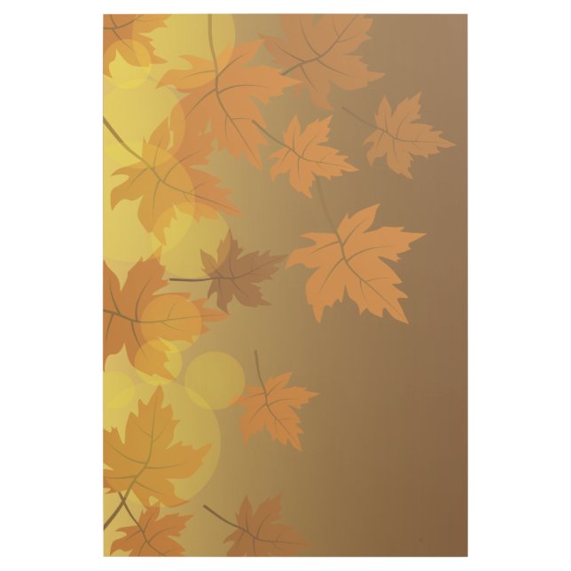 Autumn pattern with falling maple leaves and bokeh gallery wrap (Front)