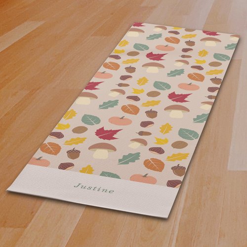 Autumn Pattern Yoga Mat