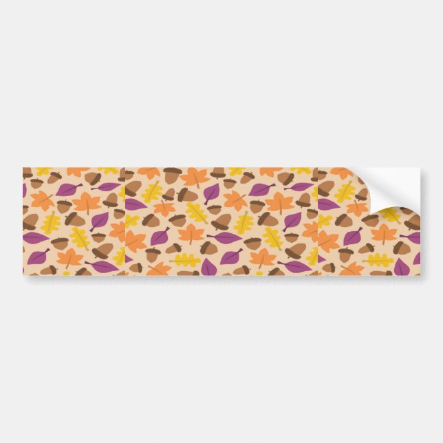 Autumn patterned bumper sticker (Front)
