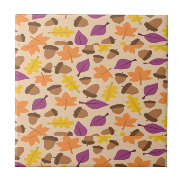 Autumn patterned ceramic tile (Front)