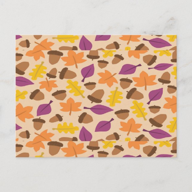 Autumn patterned postcard (Front)