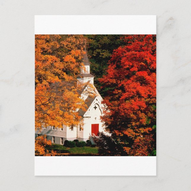 Autumn Peaking Color Vermont Postcard (Front)