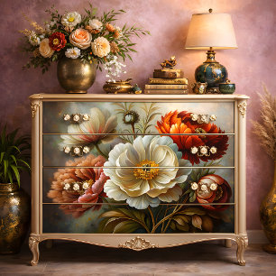 Autumn Peonies Decoupage Tissue Paper