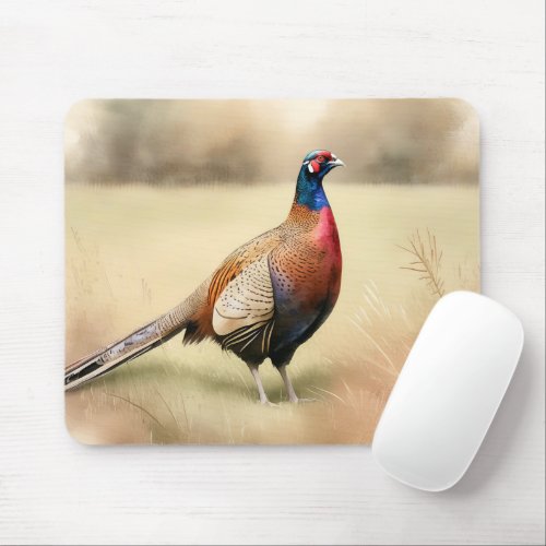 Autumn Pheasant In Gold Field Mouse Pad