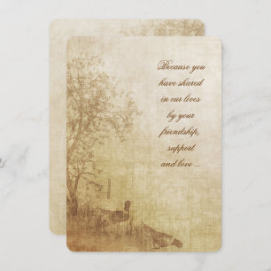 Autumn Pheasant Vow Renewal Invitation