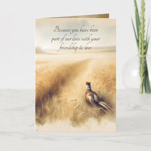 Autumn Pheasant Wedding Vow Renewal Invitation
