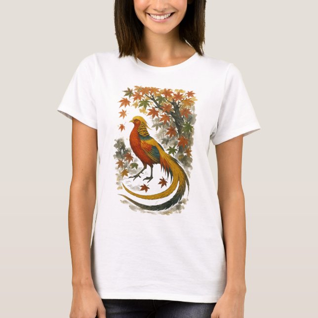【Autumn Phoenix Japanese Art Women’s T-Shirt】 T-Shirt (Front)