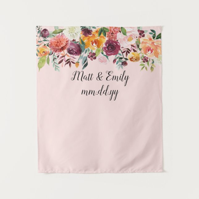 Autumn Photo Booth, Fall Wedding Backdrop Decor (Front)