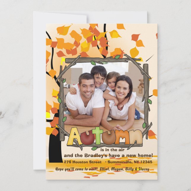 Autumn Photo Moving Announcement (Front)