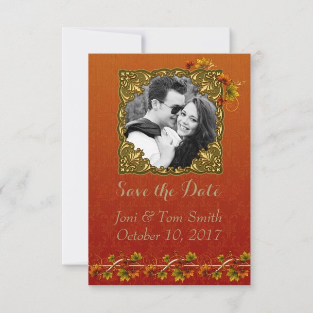 Autumn Photo Save the Date (Front)