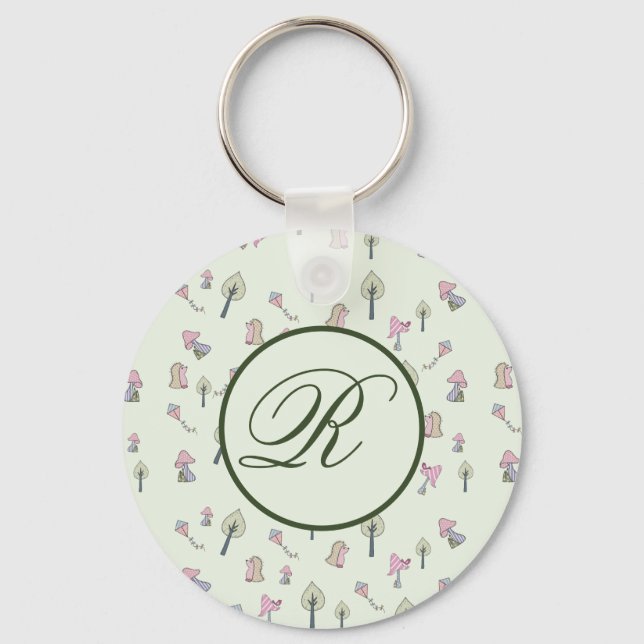 autumn picture personalized keychain (Front)