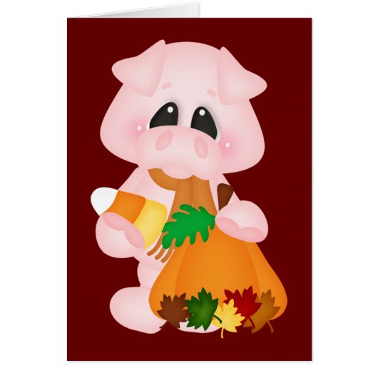 Autumn Pig Cards (Front)