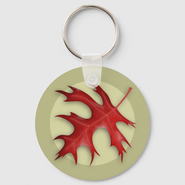 Autumn Pin Oak Leaf Keychain (Front)