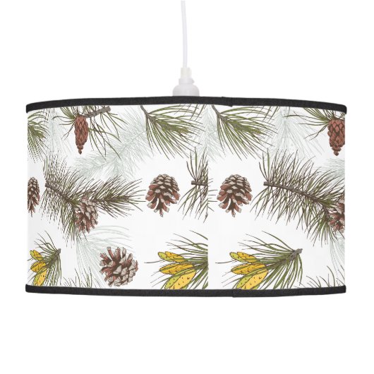Autumn Pine Cones Ceiling Lamp (Back)