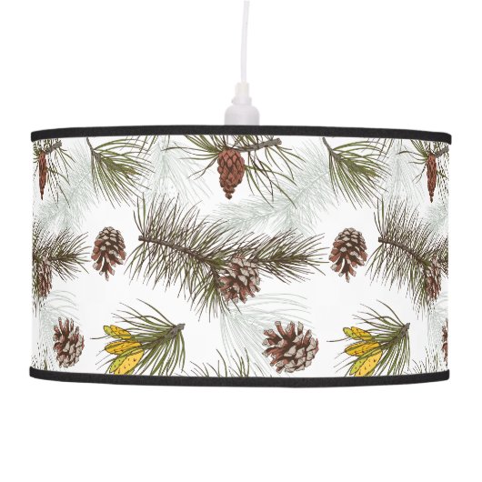 Autumn Pine Cones Ceiling Lamp (Front)