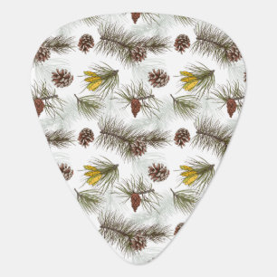Autumn Pine Cones Guitar Pick