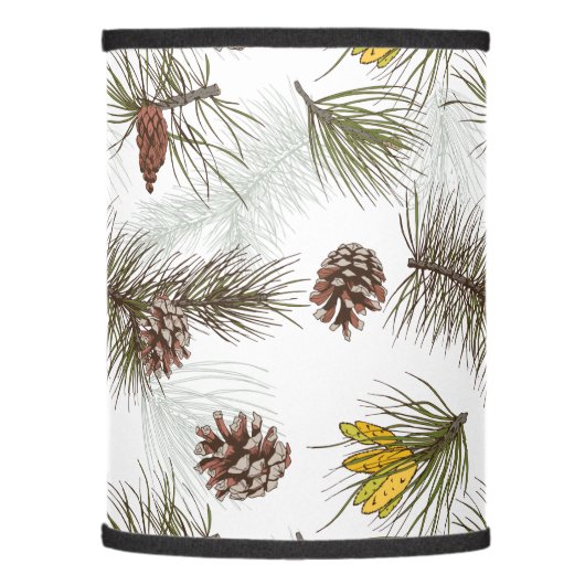 Autumn Pine Cones Lamp Shade (Left)