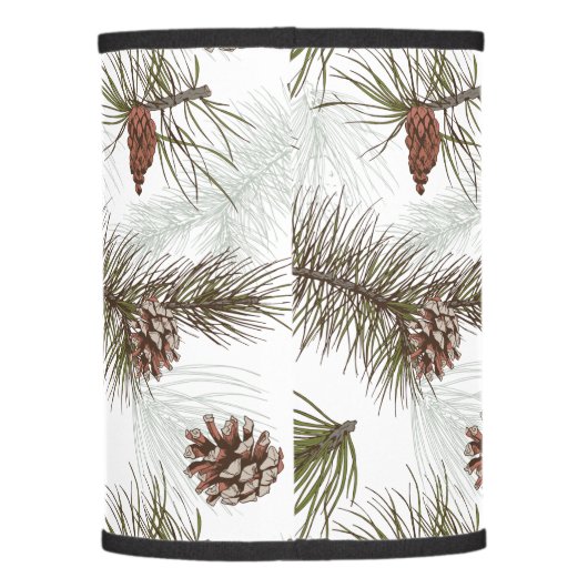 Autumn Pine Cones Lamp Shade (Back)