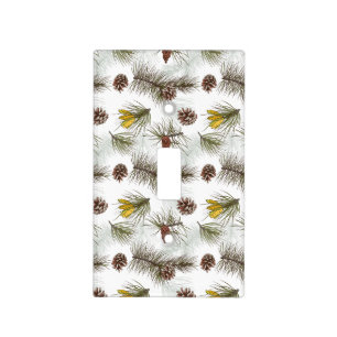 Autumn Pine Cones Light Switch Cover