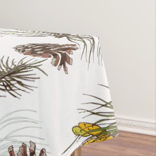 Autumn Pine Cones Tablecloth
