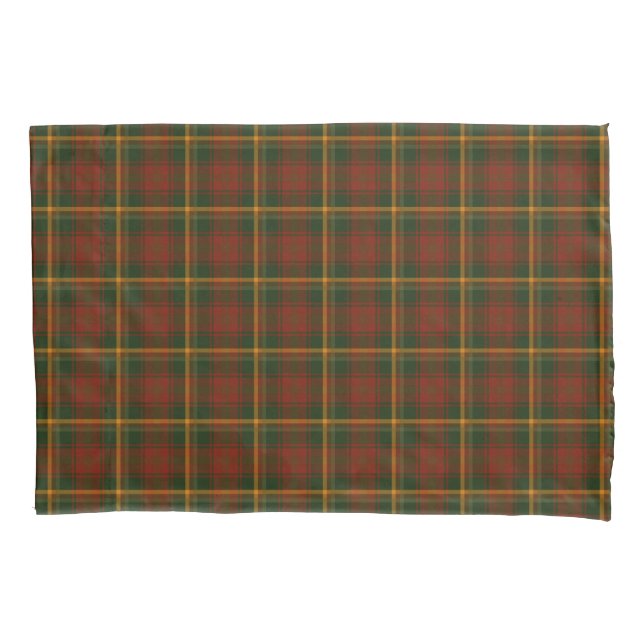 Autumn Plaid Canadian National Tartan Pattern Pillow Case (Front)