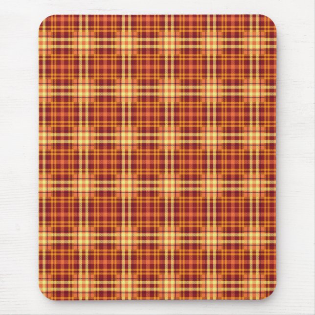 Autumn Plaid Fabric Texture Pattern-52627 Mouse Pad (Front)