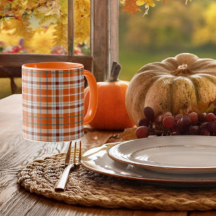 Autumn plaid mug