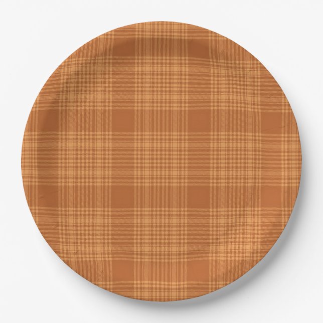 Autumn Plaid Paper Plates (Front)