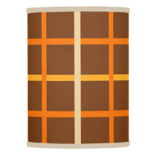 Autumn Plaid Pattern in Orange Green and Brown Lamp Shade