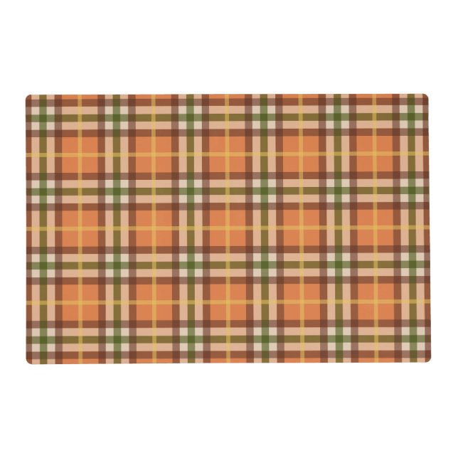 Autumn Plaid Pattern  Placemat (Front)