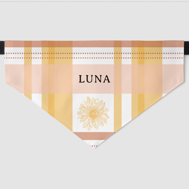 Autumn Plaid Pet Bandana Collar (Front)