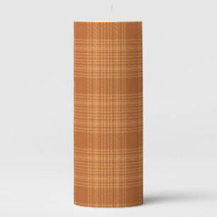 Autumn Plaid Pillar Candle