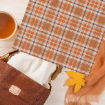 Autumn plaid scarf<br><div class="desc">Autumn plaid in orange tan and gray</div>