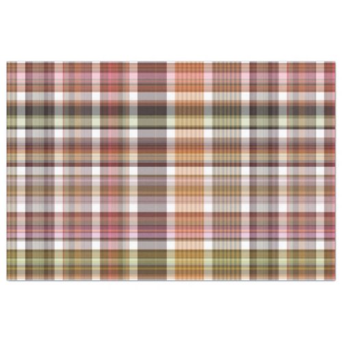 Autumn Plaid Series Design 19 Tissue Paper