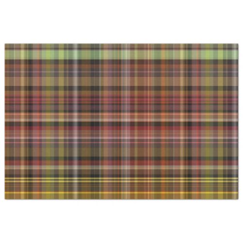 Autumn Plaid Series Design 20 Tissue Paper