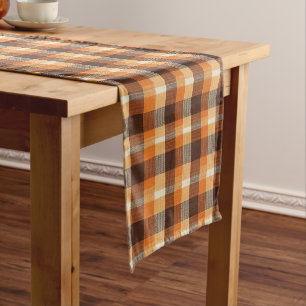 Autumn Plaid Short Table Runner
