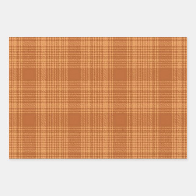 Autumn Plaid Wrapping Paper Sheets (Front)