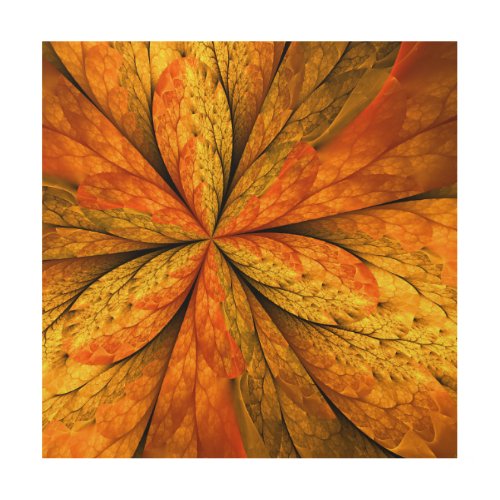 Autumn Plant Modern Abstract Fractal Art Leaf