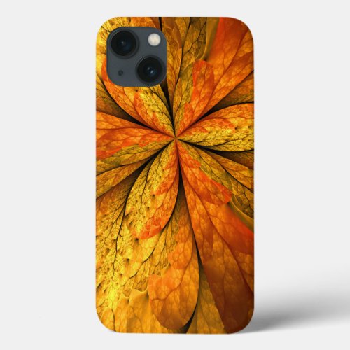 Autumn Plant Modern Abstract Fractal Art Leaf iPhone 13 Case