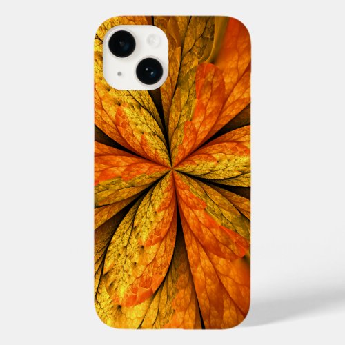 Autumn Plant Modern Abstract Fractal Art Leaf Case_Mate iPhone 14 Case